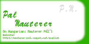 pal mauterer business card